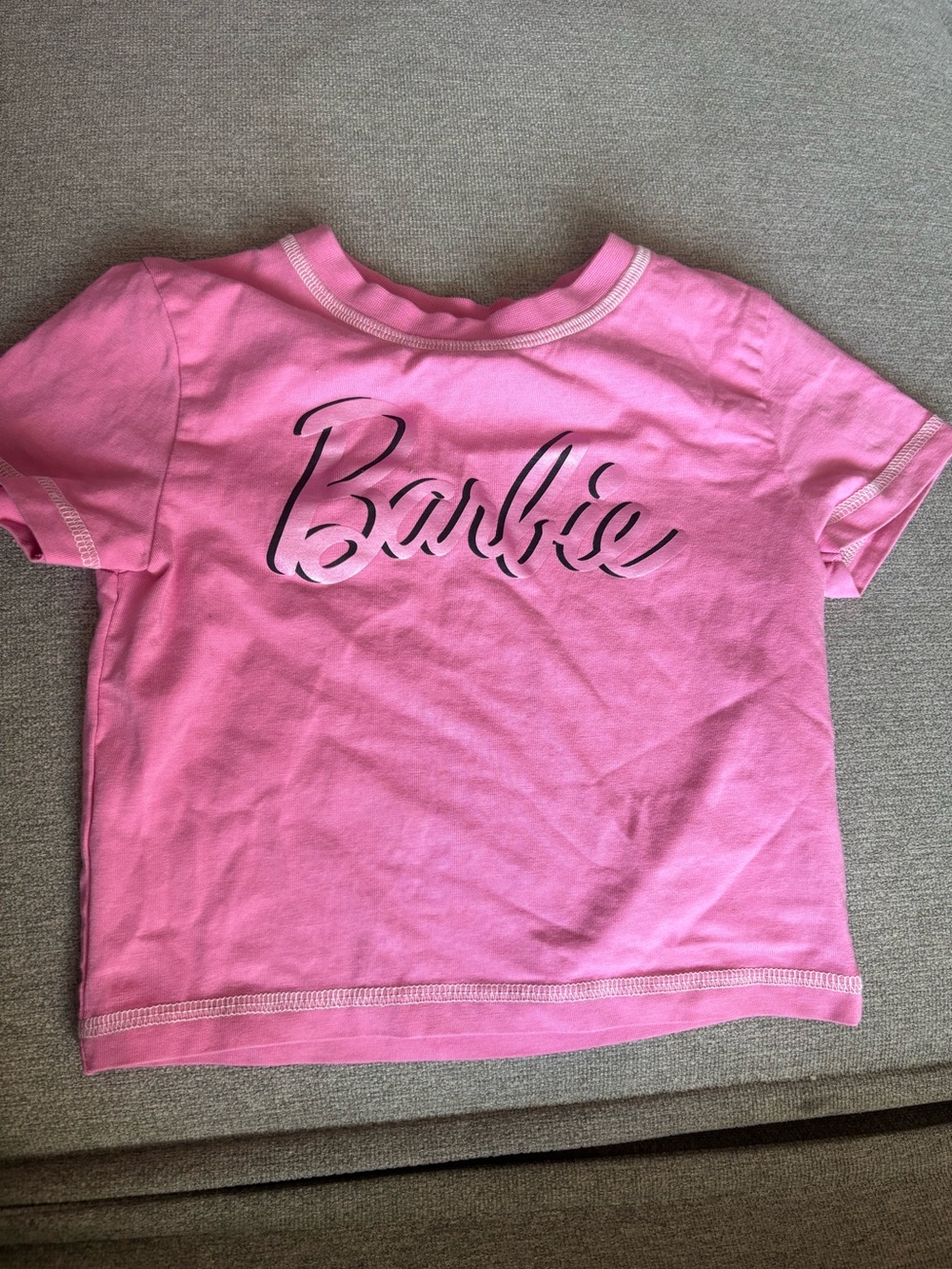 Barbie Pink Logo Short Sleeve Tee for Kids